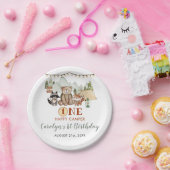 Woodland One Happy Camper Erster Geburtstag Pappteller (Party)