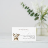 Woodland Opossum Baby Shower • Books for Baby Visitenkarte (Stehend Vorderseite)