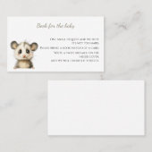 Woodland Opossum Baby Shower • Books for Baby Visitenkarte (Vorne/Hinten)