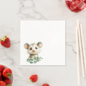Woodland Opossum Baby Shower • Neutral Serviette (Beispiel)