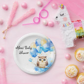 Woodland Owl Babydusche Pappteller (Party)