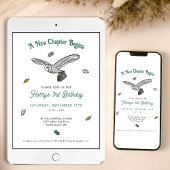 Woodland Owl Book zum Geburtstag Einladung