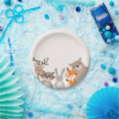 Woodland Paper Tellers Baby Dusche Tiere Fox Bär Pappteller (Party)