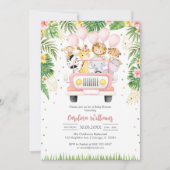 Woodland Party Animals Baby Shower Invitation Einladung (Vorderseite)