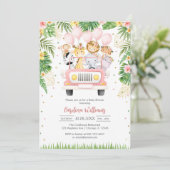 Woodland Party Animals Baby Shower Invitation Einladung (Stehend Vorderseite)
