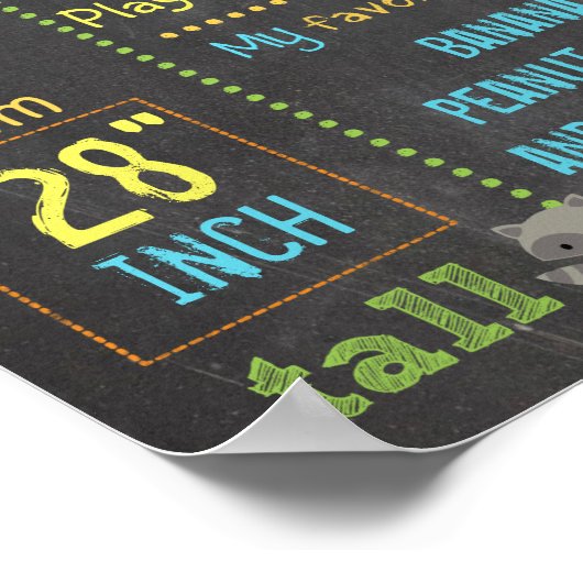 Woodland Party Geburtstagsschild Poster (Ecke)