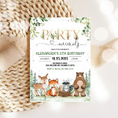 Woodland Party Kreaturen Thema Geburtstag Einladung