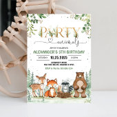 Woodland Party Kreaturen Thema Geburtstag Einladung
