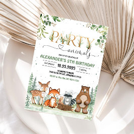 Woodland Party Kreaturen Thema Geburtstag Einladung