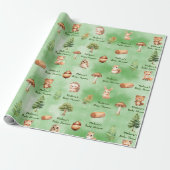 Woodland Pattern Baby Boy Dusche Geschenkpapier (Ungerollt)