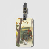 Woodland Pianist Gepäckanhänger (Vorderseite Vertikal)