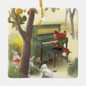 Woodland Pianist Keramikornament (Vorderseite)