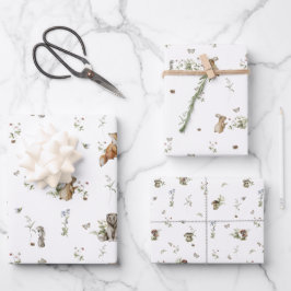 Woodland Picnic | Baby - Dusche für Waldtiere Geschenkpapier Set