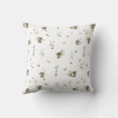 Woodland Picnic | Geburtsstunde von Waldtieren Kissen (Rückseite)