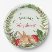 Woodland-Pilz-Dusche Pappteller (Vorderseite)