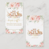 Woodland Pink Bläserdusche Windelwanne Windelwanne Begleitkarte (Vorne/Hinten)