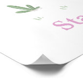 Woodland Pink Cheeky Fox - Playful Doodle Animal Poster (Ecke)