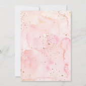 Woodland Pink Girl Fox Bunny Baby Dusche per Mail Einladung (Rückseite)