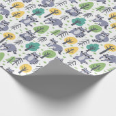 Woodland Playful Raccoons Geschenkpapier (Ecke)