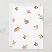 Woodland Pumpkin Animals Baby Dusche Einladung (Rückseite)