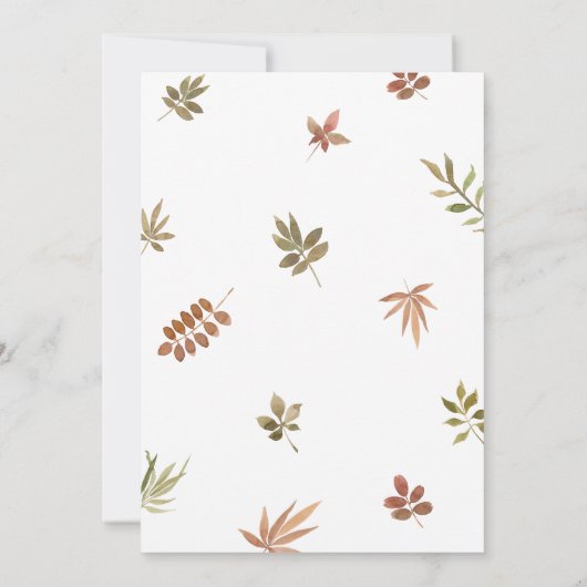 Woodland Pumpkin Animals Baby Dusche Einladung (Rückseite)