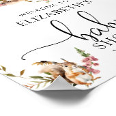 Woodland Pumpkin Fall Baby Dusche Willkommen Poster (Ecke)