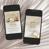 Woodland Pumpkin Fall Babydusche Buchanfrage Einladung