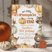 Woodland Pumpkin macht einen Geburtstag Einladung