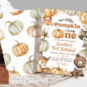 Woodland Pumpkin macht einen Geburtstag Einladung