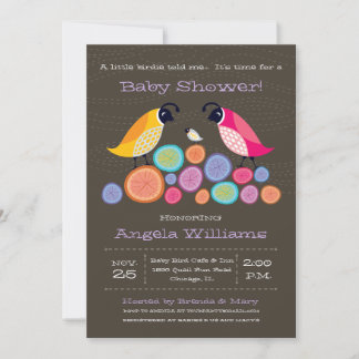 Woodland Quail Babydusche Einladung II