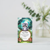 Woodland Raccoon Babydusche Begleitkarte (Stehend Vorderseite)