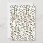 Woodland Raccoon Vierte Geburtstagseinladung Einladung (Rückseite)