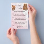 Woodland rät, wer Baby Duschkarte hat Flyer (Handgriff)