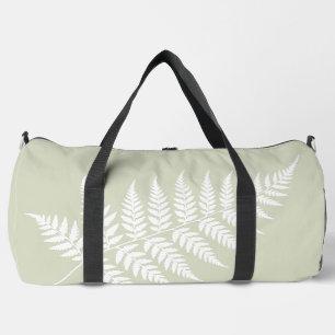 Woodland Reise Weiße Fern Light Sage Grün Groß Duffle Bag