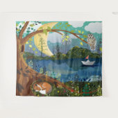 Woodland Riverside Children's Room Wandteppich (Vorderseite (Horizontal))