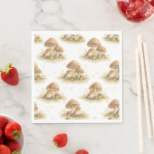 Woodland Robin & Mushroom Serviette (Beispiel)