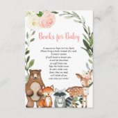Woodland Rosa Buch Anfrage Mädchen Dusche Begleitkarte (Vorderseite)