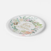 Woodland Rose Paare Kinderdusche / Sprinkle Pappteller (Schrägansicht)