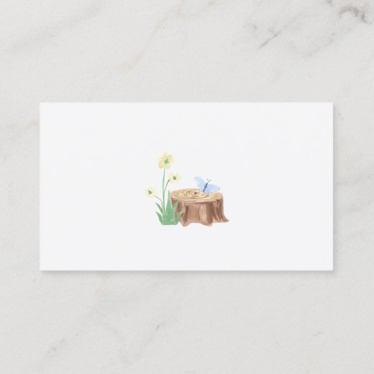 Woodland Rustic Baby Dusche Buchungsanfrage Karten (Rückseite)