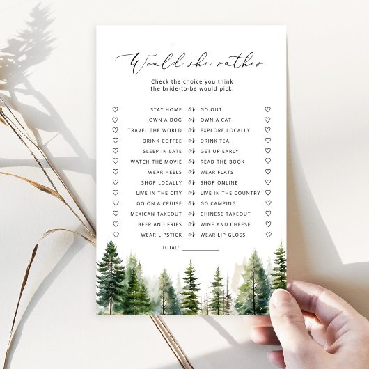 Woodland rustic Wäre sie lieber bridal Spiel