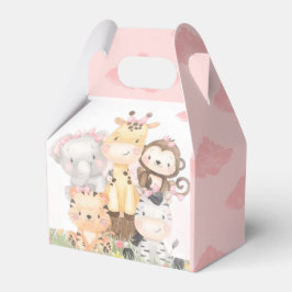 Woodland Safari Animals Girl Baby Dusche Geschenkschachtel