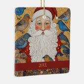 Woodland Santa Claus Keramikornament (Rechts)
