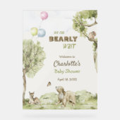 Woodland Scenery Bearly Wait Welcome Baby Shower Acrylschild (Vorderseite)