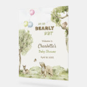 Woodland Scenery Bearly Wait Welcome Baby Shower Acrylschild (Winkel)