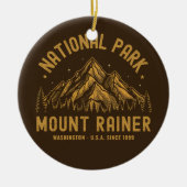 Woodland Scenery of Mount Rainier National Park Keramik Ornament (Vorne)