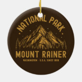 Woodland Scenery of Mount Rainier National Park Keramik Ornament (Hinten)