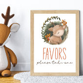 Woodland Schlittelhirsche Kinderdusche bevorzugt Poster