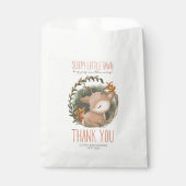 Woodland-Schlitten-Baby-Wildwasser-Babydusche Geschenktütchen (Vorderseite)