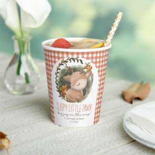 Woodland-Schlitten-Baby-Wildwasser-Babydusche Pappbecher