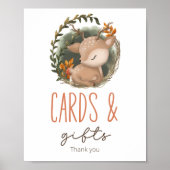 Woodland-Schlittenhirsche Kinderduschkarten und -g Poster (Vorne)